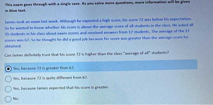 Answers? This exam goes through with a single