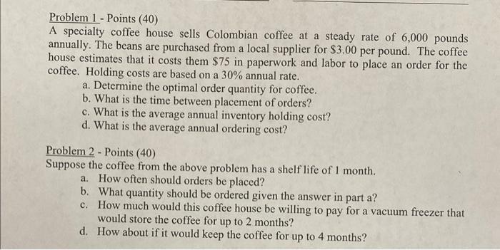 Please help me solve problem 2, below is a