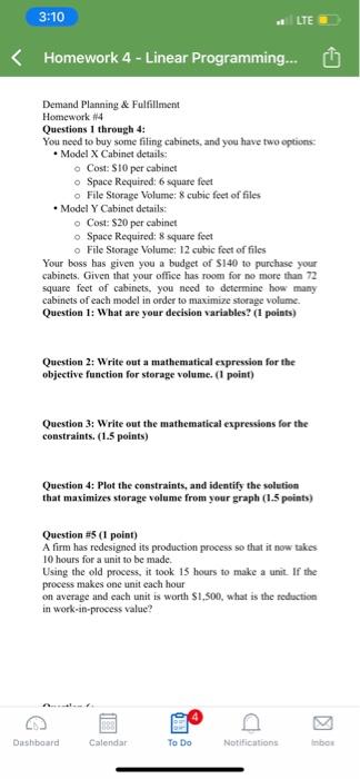 3:10 LIE 1 Homework 4 - Linear Programming...