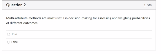 Question 1 1 pts What are some techniques for