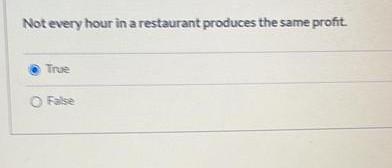 When pricing a menu, you should pounder and