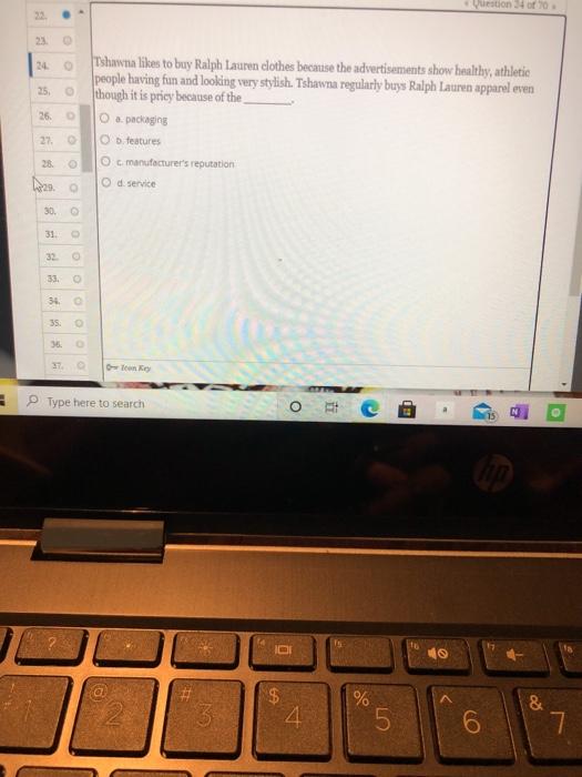 question 23 24 25 25. Tshawna likes to buy Ralph