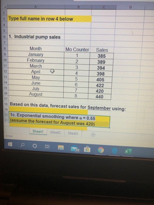 B D 2 3. Type full name in row 4 below 4 5 6 1.