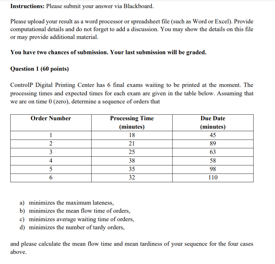 Instructions: Please submit your answer via