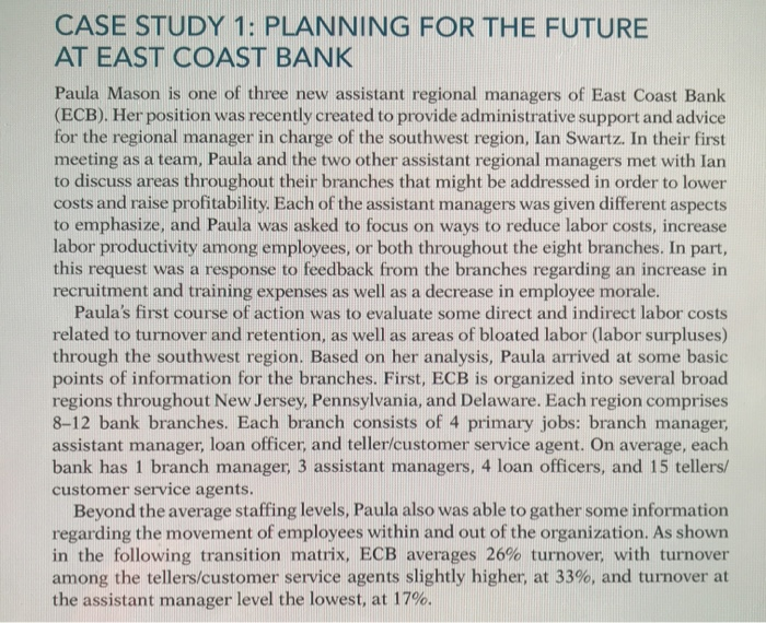 CASE STUDY 1: PLANNING FOR THE FUTURE AT EAST