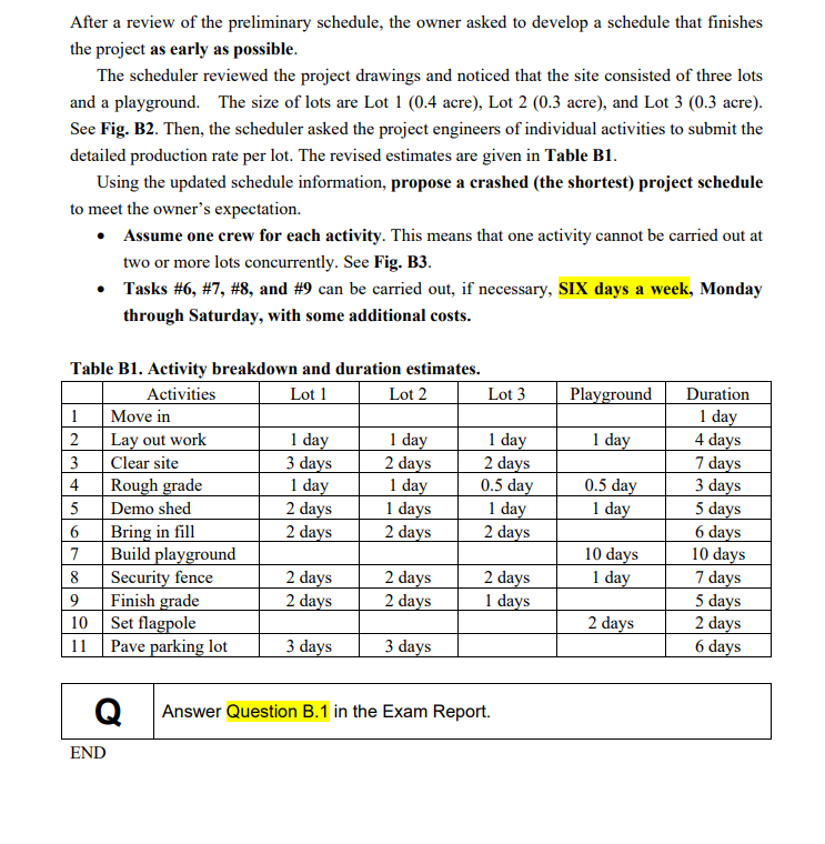 Please complete on MS Project and show steps.