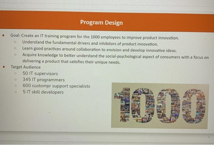 training project power point, how do I write an