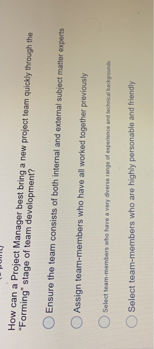 Question 13 (1 point) Which answer best describes