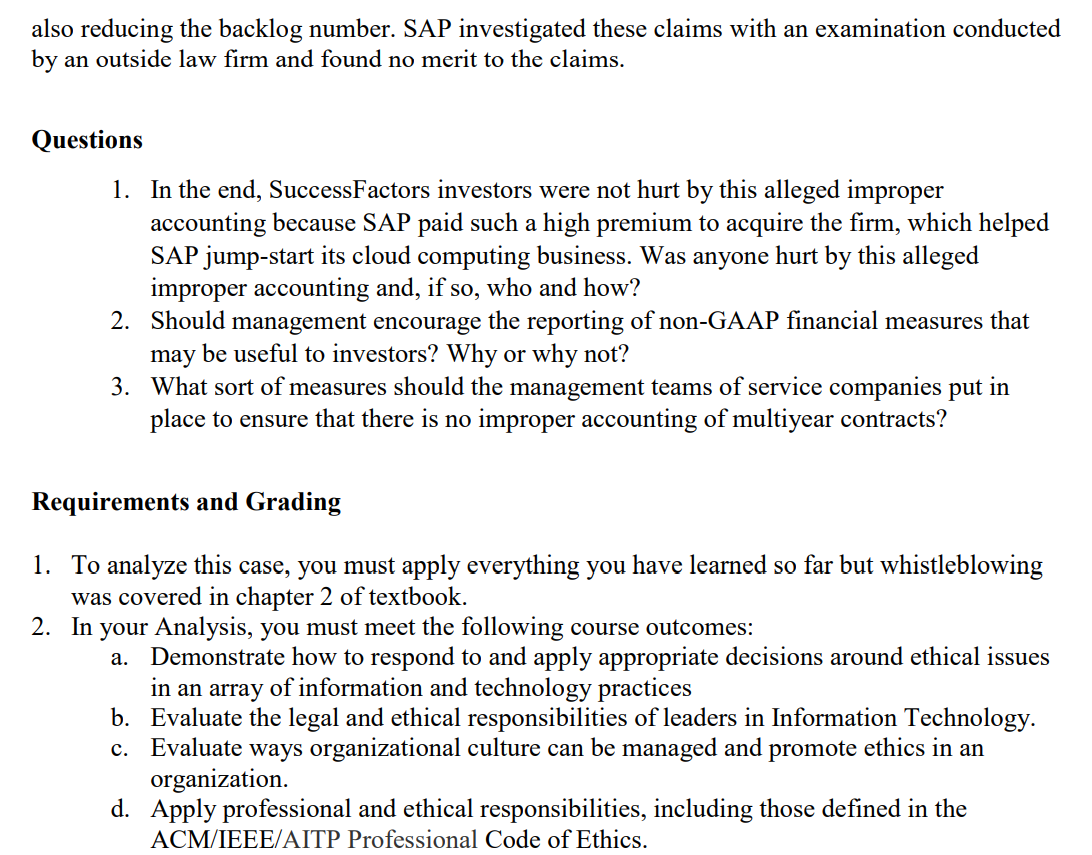 Evaluate the Question, Ethics in IT Assignment 1:
