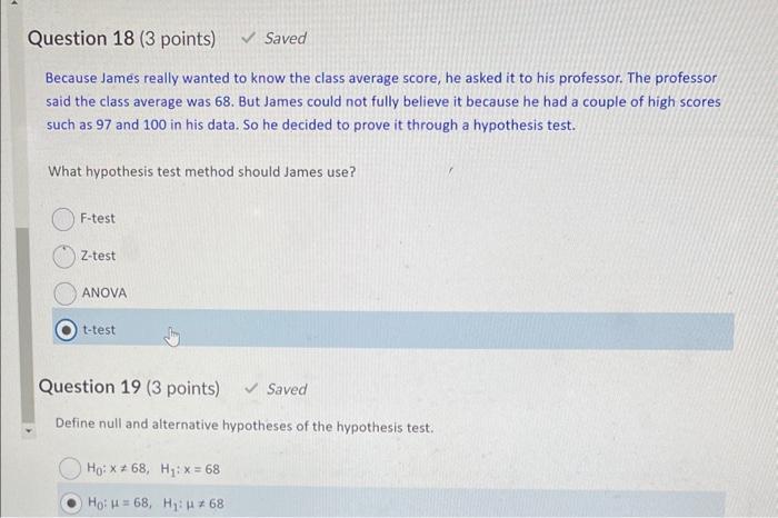 Because James really wanted to know the class