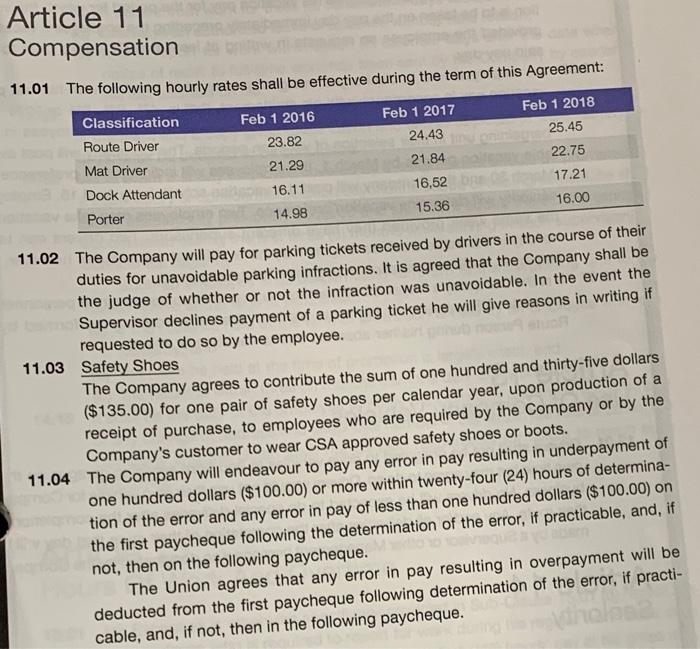 Information: Question: Appendix C Contract