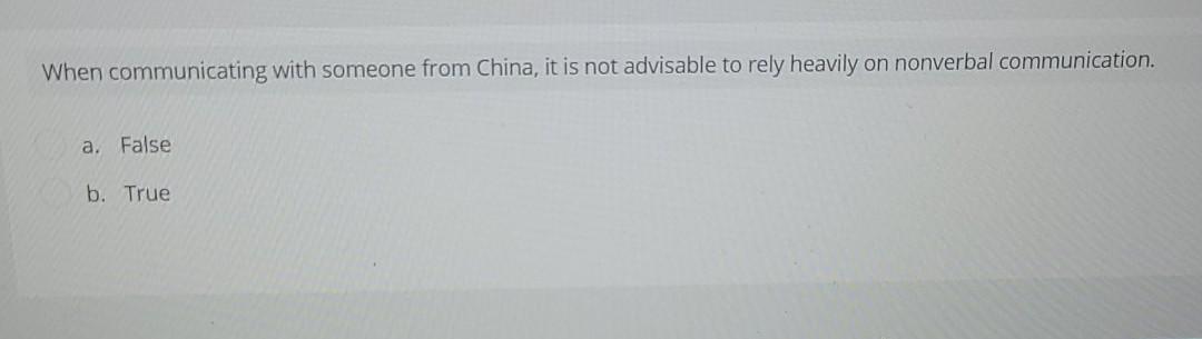 When communicating with someone from China, it is