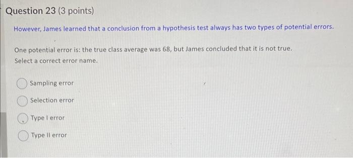 However, James learned that a conclusion from a