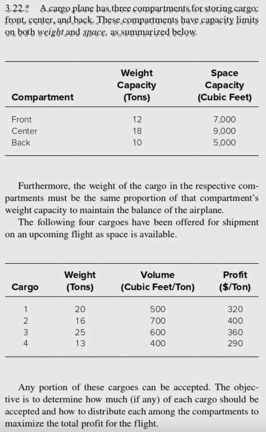 Problem 3 (34 points) Hillier Chapter 3, 3.22