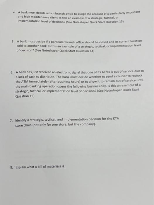 could you answer questions from 4-8 its from the