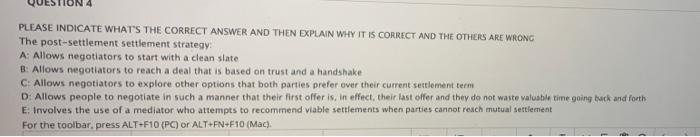 PLEASE INDICATE WHAT'S THE CORRECT ANSWER AND