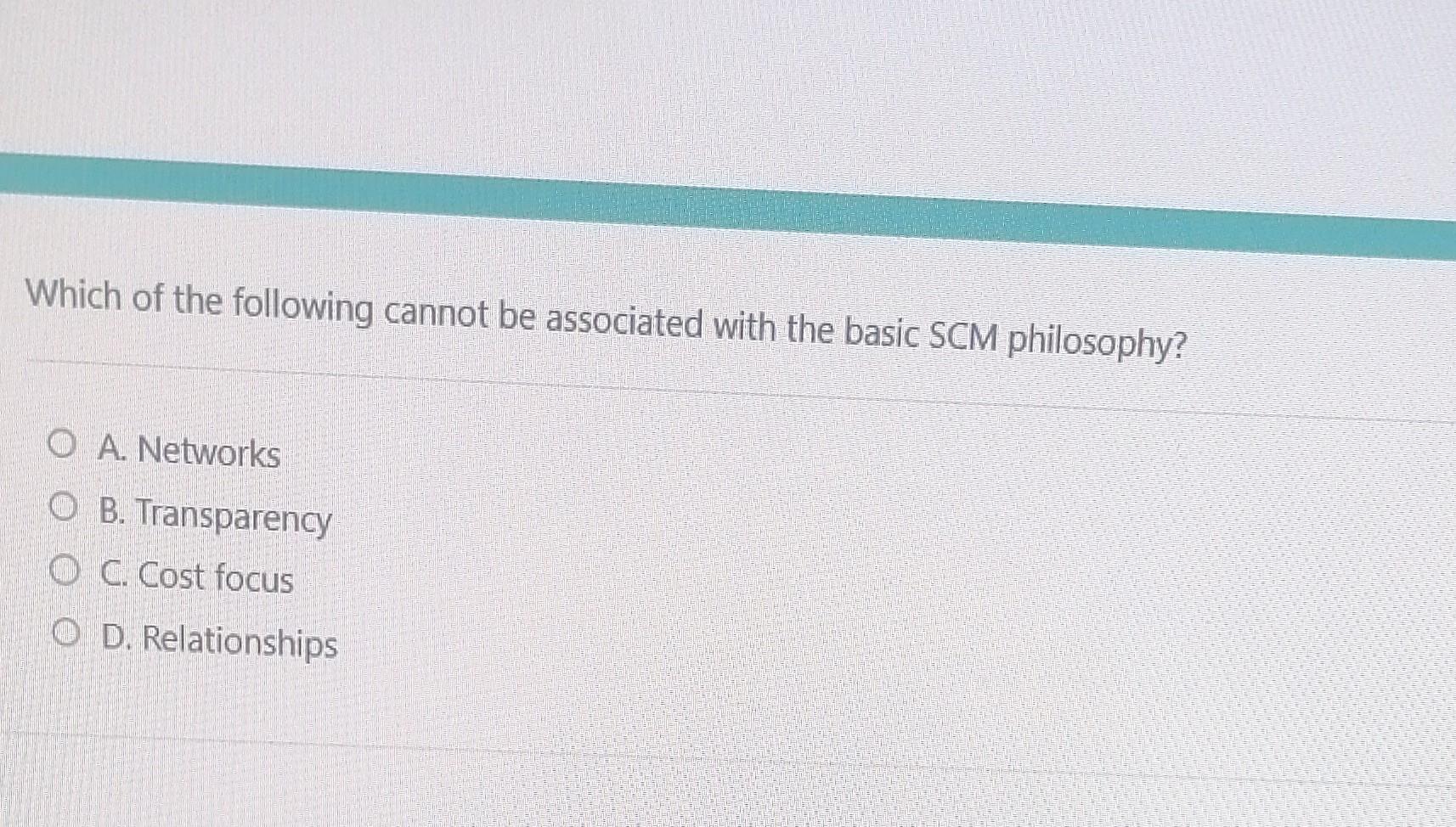 Which of the following cannot be associated with