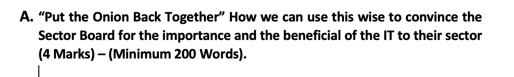 A. Put the Onion Back Together" How we can use