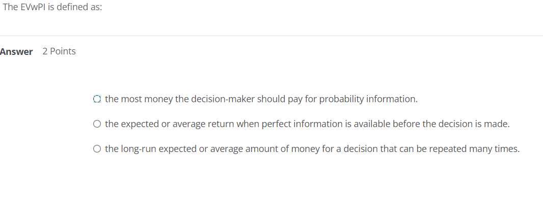 Which of the following would be considered a