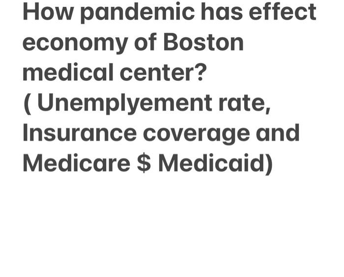 How pandemic has effect economy of Boston medical