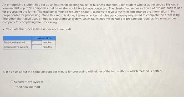 An enterprising student has set up an internship