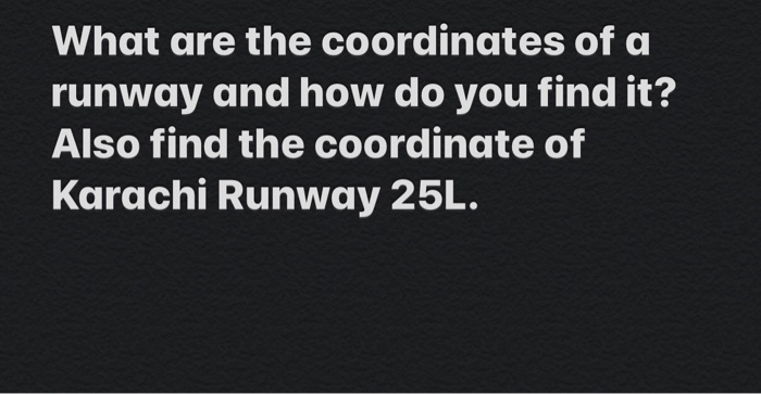 What are the coordinates of a runway and how do