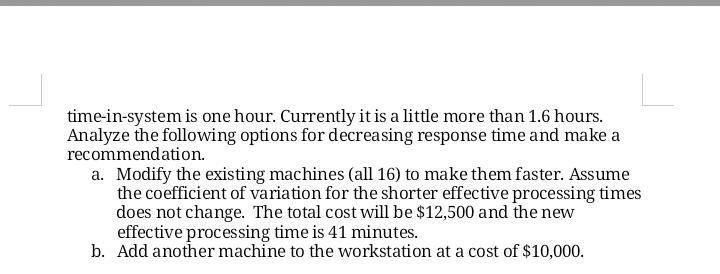 Subject: operation management 3. Consider a