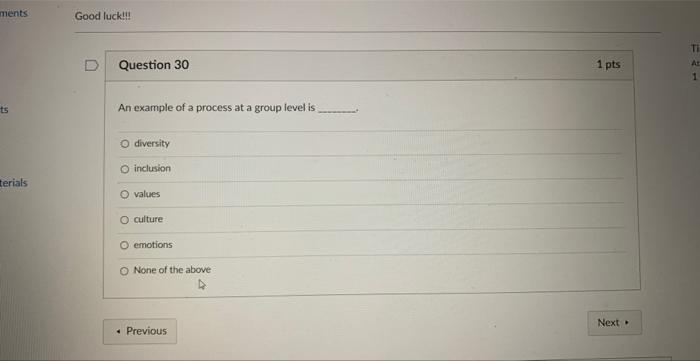 ?2 An example of a process at a group level is