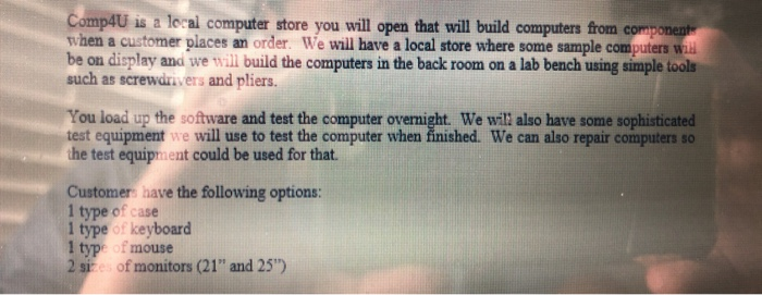 lists the inputs, transformation process, outputs