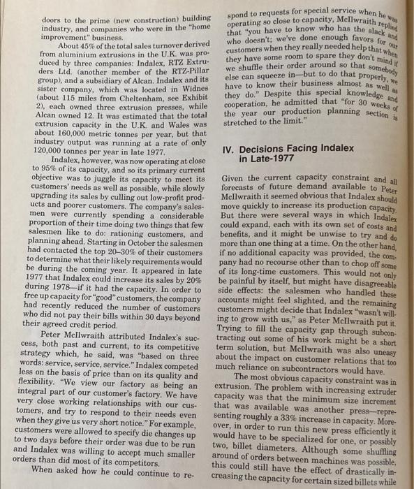 Discuss the following operations categories for