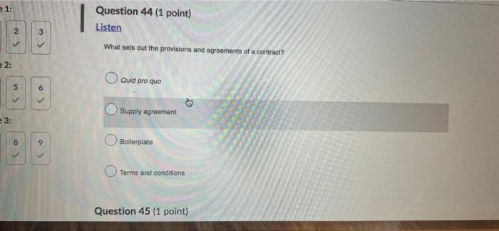 e 1: e 2: e 3: 2 5 8 3 6 9 Question 44 (1 point)