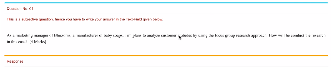 Question No: 01 This is a subjective question,