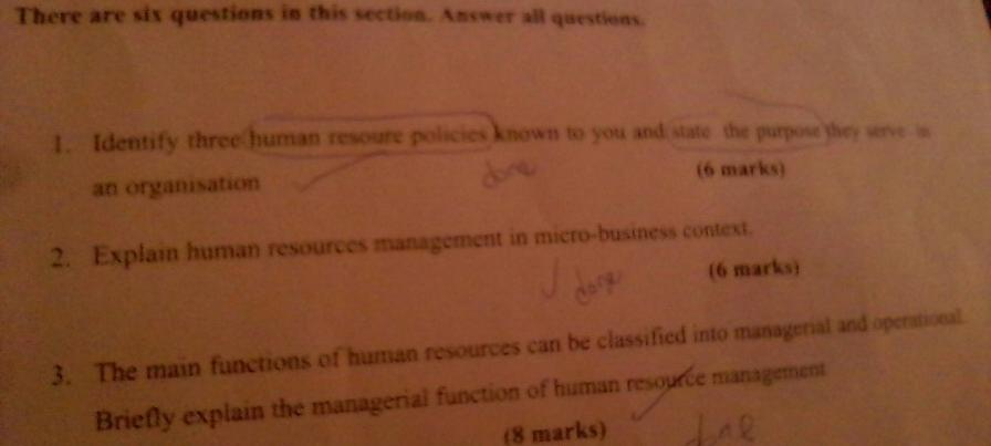 There are six questions in this sectie Answer all