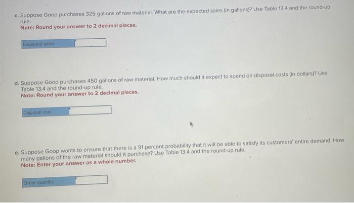 PA 137 (Algo) Goop Incorporated needs to order a