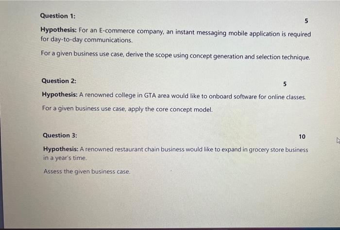 Question 1: Hypothesis: For an E-commerce