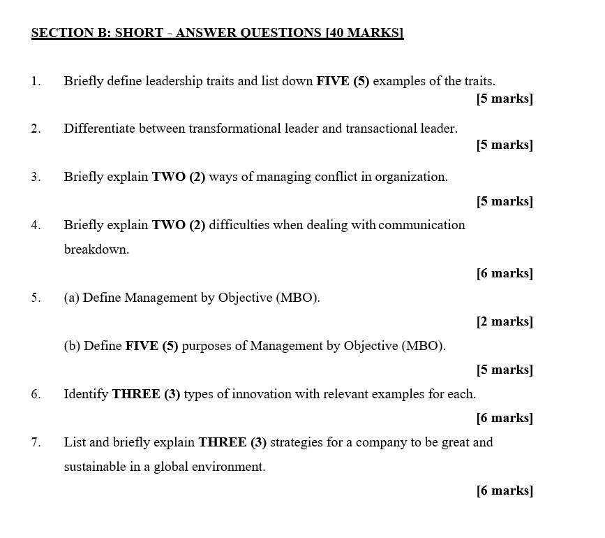 PRINCIPLE OF MANAGEMENT SUBJECT RELATED QUESTION
