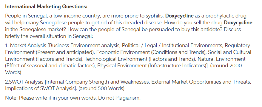 International Marketing Questions: People in