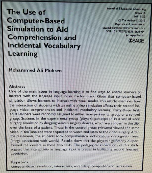 BUS230 - technilogy and reasearch methods this is