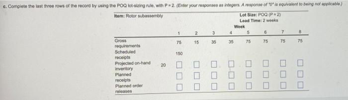 3 4 5 7 The partially completed inventory record