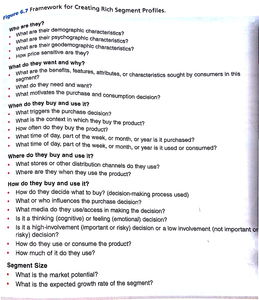 SEGMENTATION AND POSITIONING CONCEPTS Reflect on