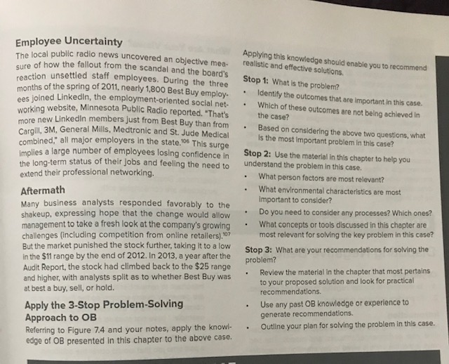 PROBLEM-SOLVING APPLICATION CASE (PSAC) Best Buy: