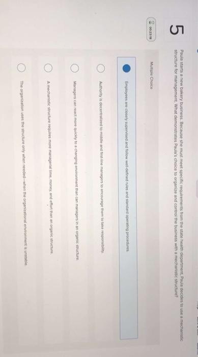 5 Paula starts a new bakery business. Because she