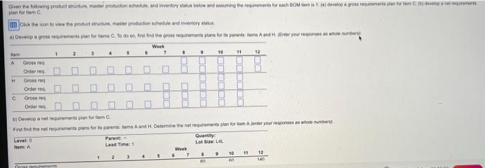 please help asap Given the following product