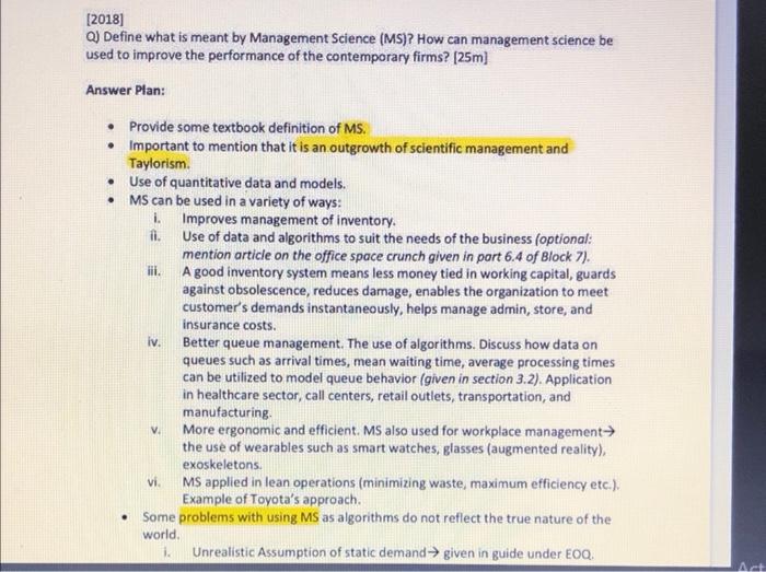 [2018] Q) Define what is meant by Management