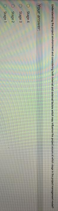 Understanding the project environment and