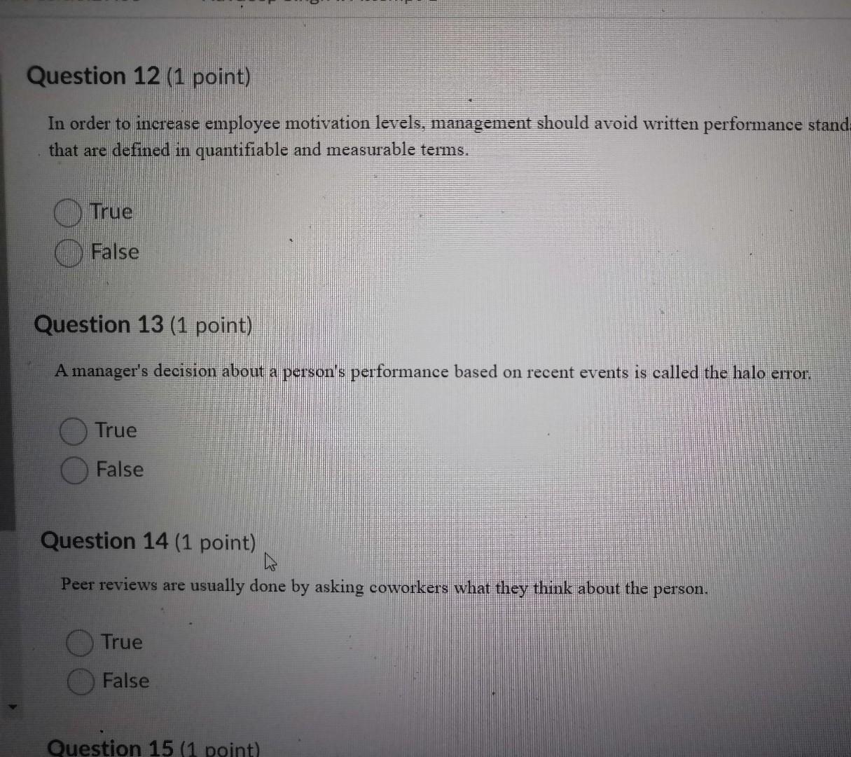 Question 12 (1 point) In order to increase