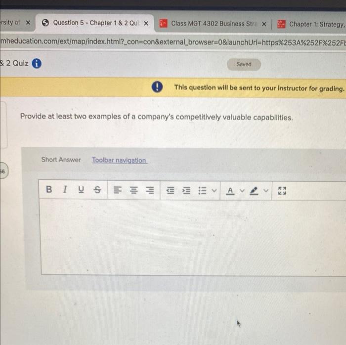 Provide at least two examples of a company's