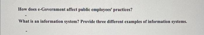 How does e-Government affect public employees'