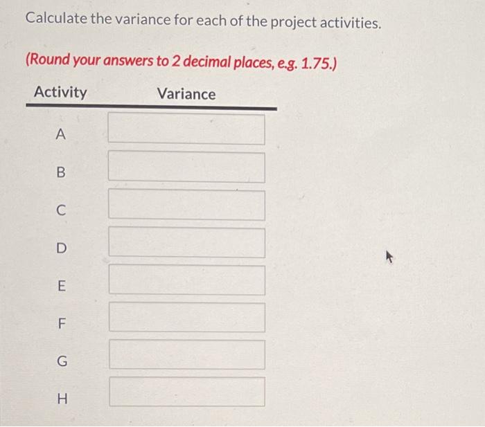 need variance (partb) and part c done. please
