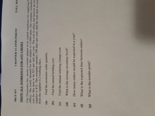 Operating Management MGT 413 CHAPTER 12